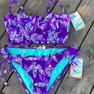 Boho feather & bead bikini
